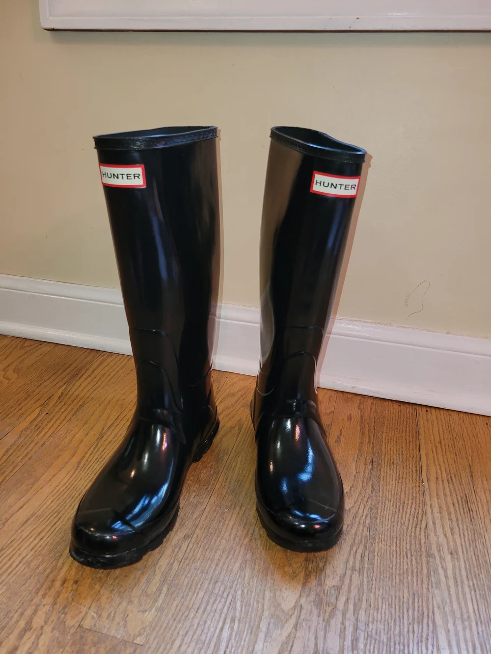 Hunter Gloss Black Tall Rain Boots